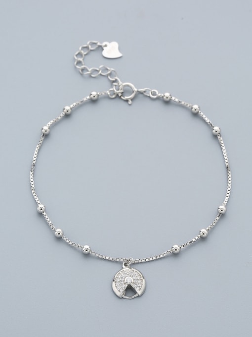 One Silver Trendy Adjustable Length Geometric Bracelet