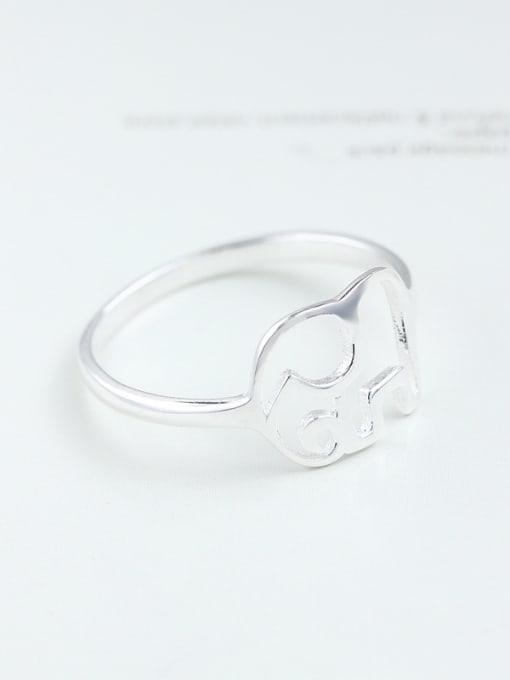 kwan Hollow Lovely Elephants Silver Women Ring 2