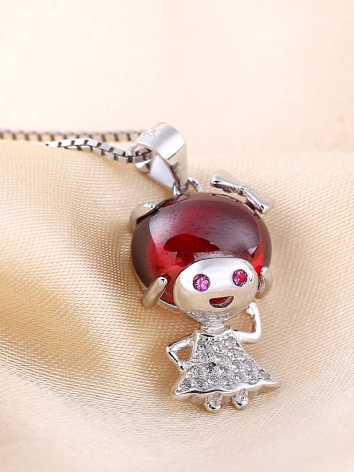 kwan Cartoon Princess Lovely Fashion Silver Pendant 1