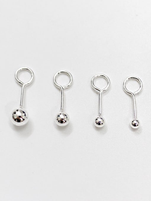 DAKA Sterling silver simple mini bean earrings 2