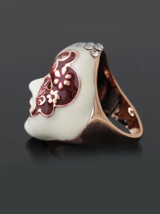 Wei Jia Personalized Retro style Mask Rose Gold Plated Alloy Ring 1