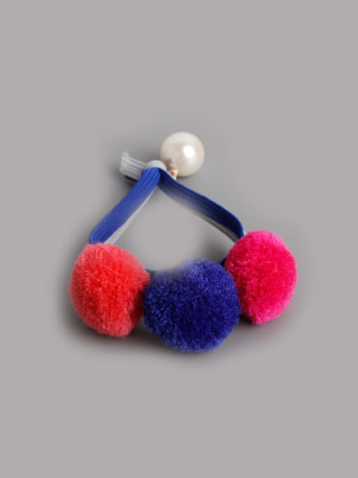 RED AND BLUE Color Ball Hair Rope