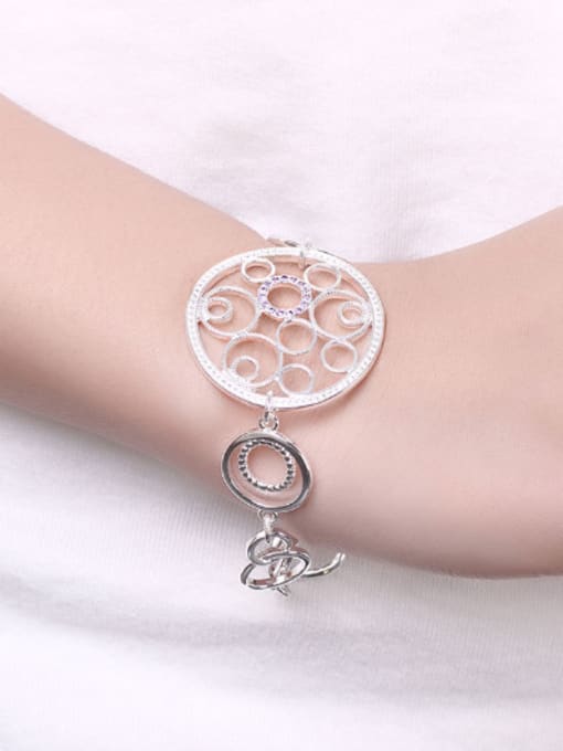 OUXI Simple Hollow Rounds Rhinestones Bracelet 1