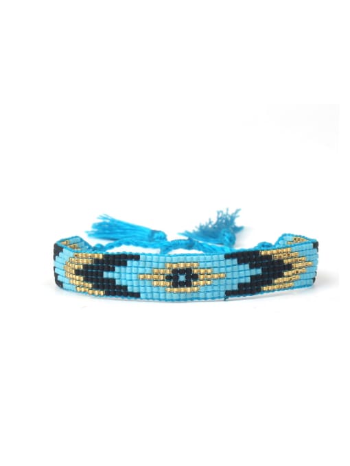 HB632-M Colorful Woven Glass Beads Women Bracelet