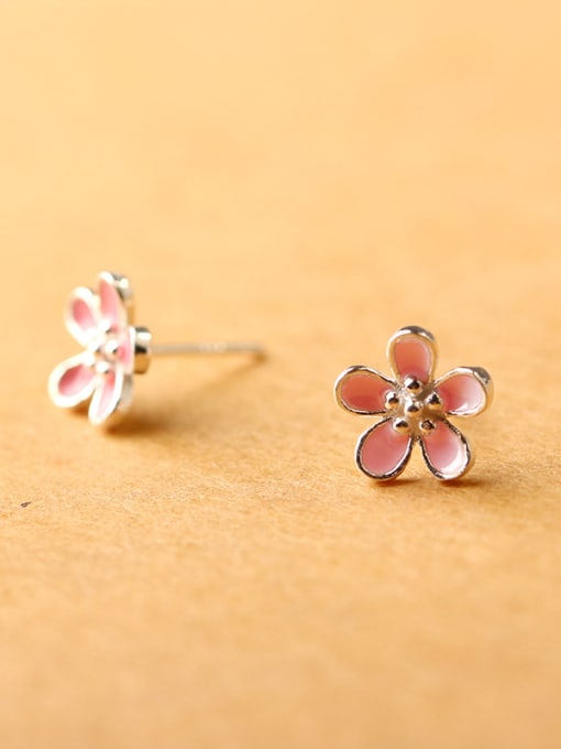 Peng Yuan Tiny Pink Flower stud Earring 1