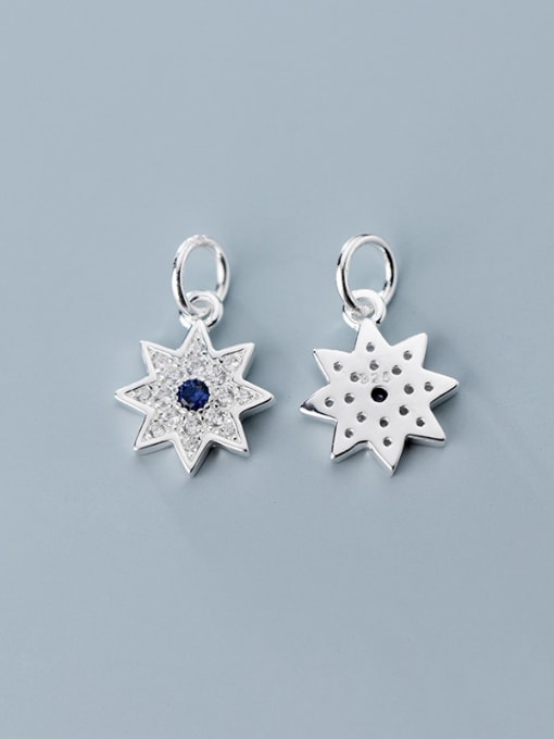 FAN 925 Sterling Silver With Cubic Zirconia Personality Anise Star  Pendants 1