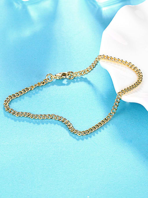 18K gold Personality Letter O Shaped 18K Gold Plated Bracelet