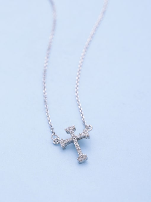 One Silver Fashion Cross Necklace 0
