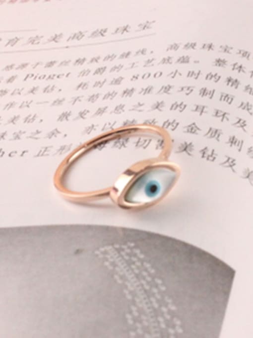 GROSE Eye-shape Fashion Titanium Ring 1