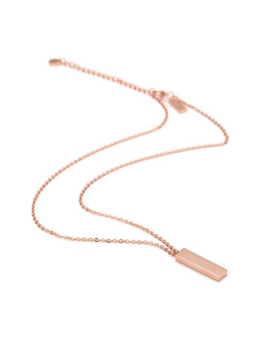 Rose Gold Rose Gold Letters Multipurpose Stainless Steel Titanium Necklace