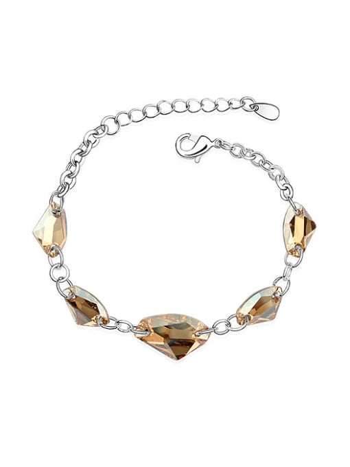 brown Fashion Irregular austrian Crystals Alloy Bracelet
