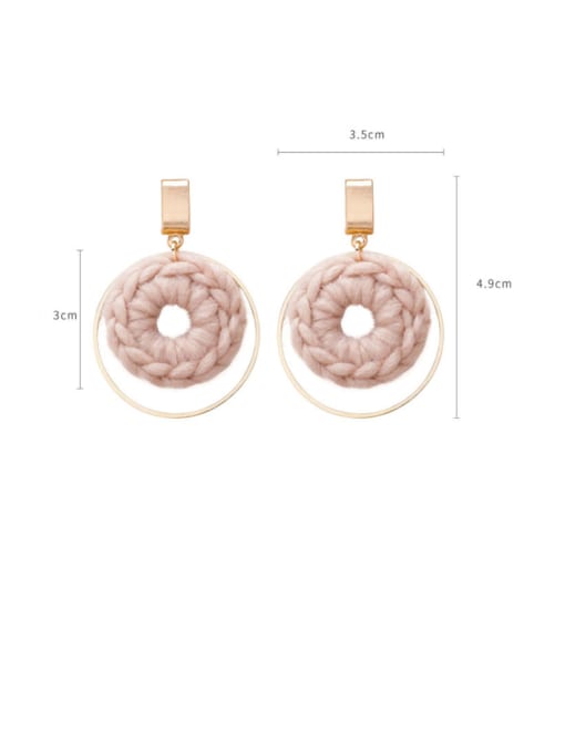 Girlhood Alloy With Rose Gold Plated Trendy Plush Geometric Drop Earrings 2