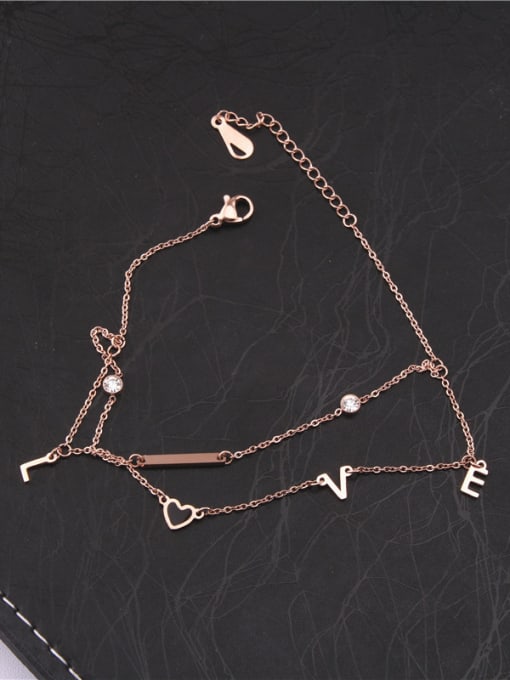 GROSE Double Chain Geometric Accessories Anklet 1