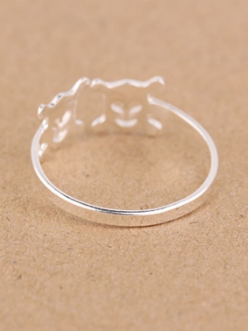 Peng Yuan Personalized Simple Silver Opening Ring 2