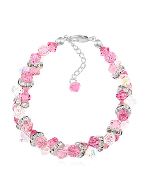 pink Fashion Shiny austrian Crystals Alloy Bracelet