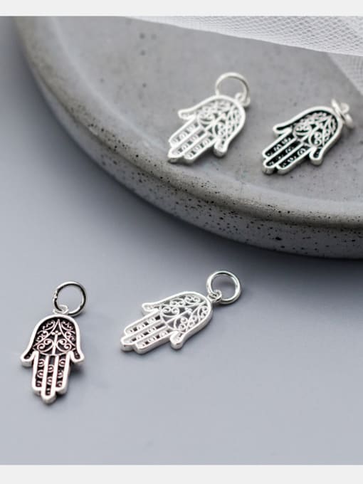 FAN 925 Sterling Silver With Antique Silver Plated Fashion Irregular Charms