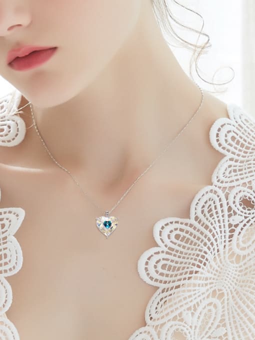 CEIDAI Fashion Elegant Heart shaped austrian Crystal Necklace 1