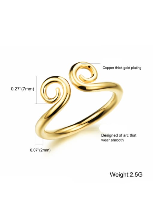 Open Sky Copper With 18k Gold Plated Personality Irregular Wukong magic spell  Rings 2