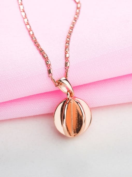 Ronaldo Creative Rose Gold Plated Ball Shaped Necklace 3