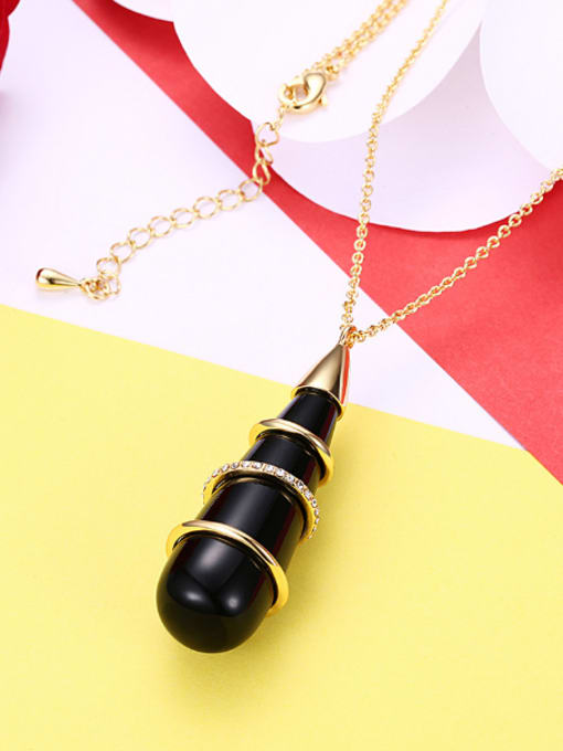 OUXI Fashion Resin Water Drop Necklace 2