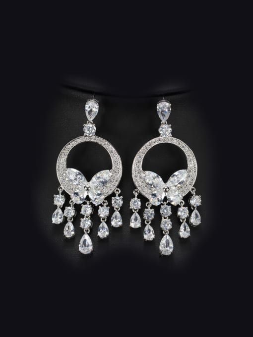 L.WIN Fashion Tassel Drop Chandelier earring 1