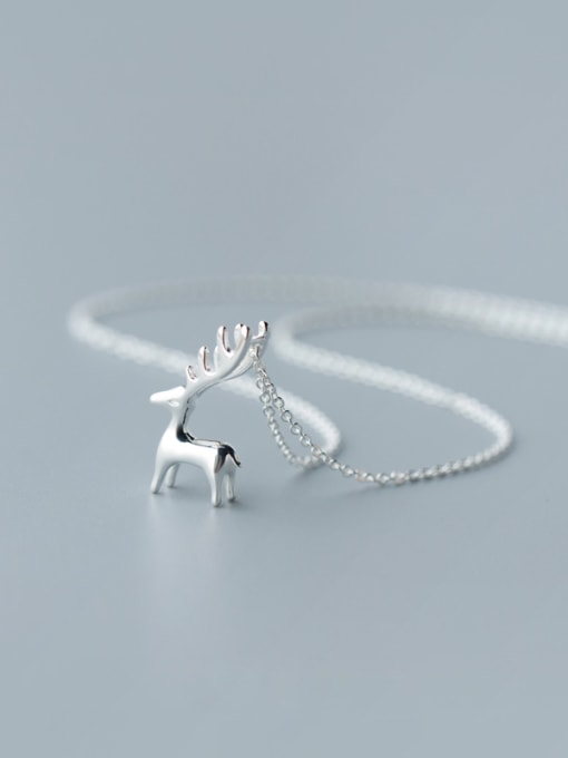 Rosh Miniature silver sweet elk Mini animal Necklace 2