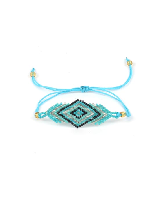 JHBZBVB488-F Colorful Glass Beads Fashion Woven Bracelet