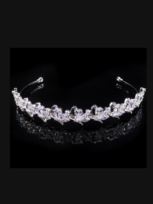 Cong Love Simple Exquisite Wedding Micro Pave Zircons Hair Accessories 0