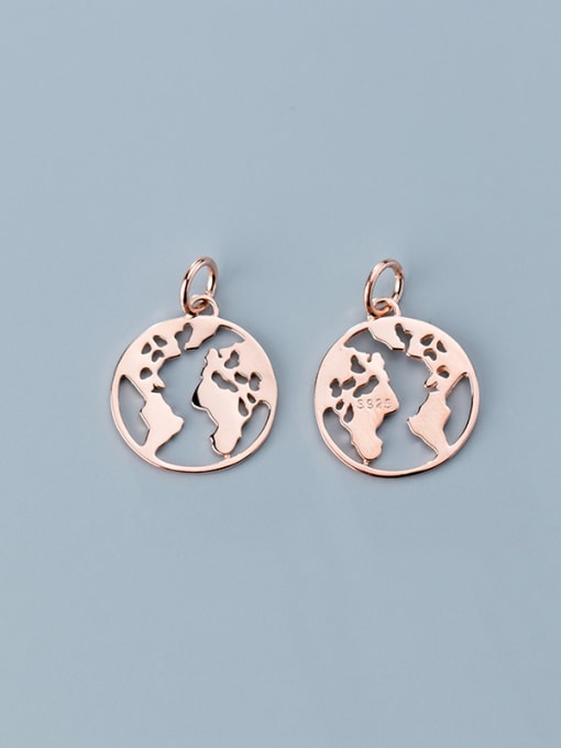 FAN 925 Sterling Silver With Hollow Simplistic Round Charms 1