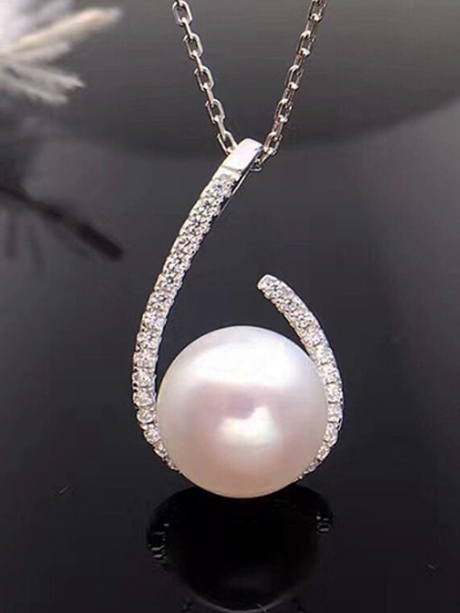 Silver 2018 2018 Fashion Freshwater Pearl Water Drop shaped Necklace