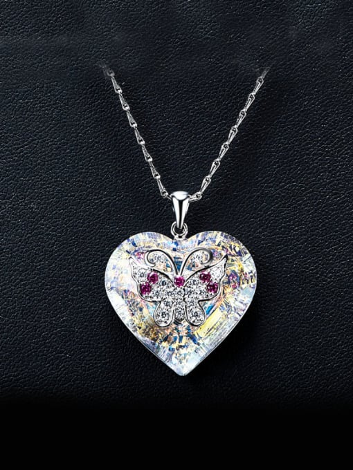 CEIDAI 2018 Butterfly Shaped Crystal Necklace 0