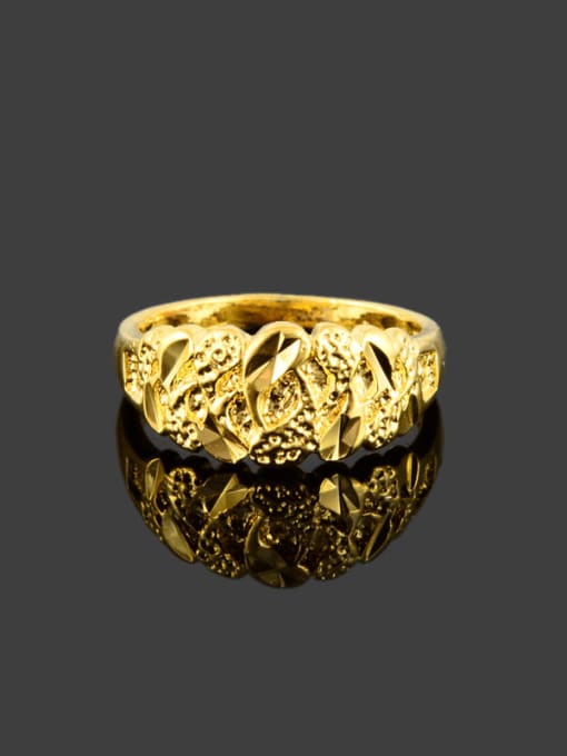 Yi Heng Da Women Fashion Geometric Shaped 24K Gold Plated Ring 1
