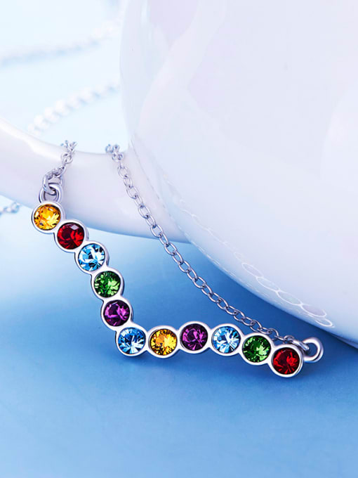 CEIDAI 2018 S925 Silver Colorful Necklace 2