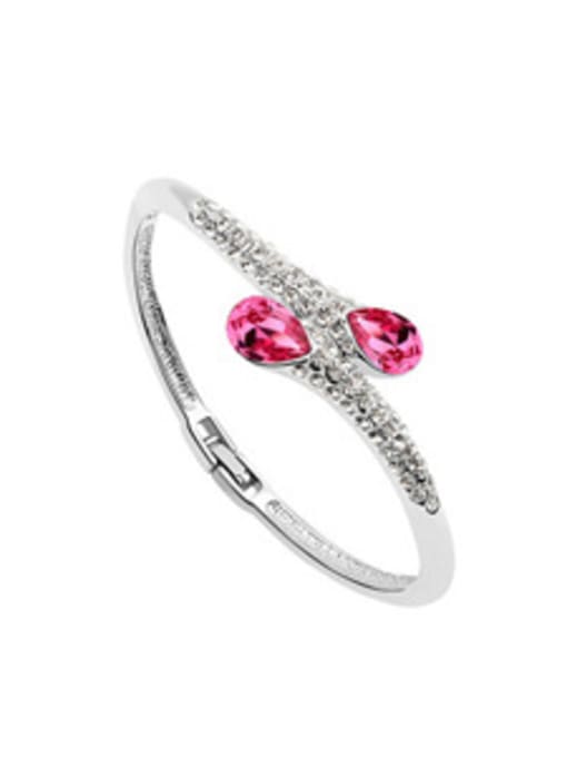 pink Fashion austrian Crystals Alloy Bangle