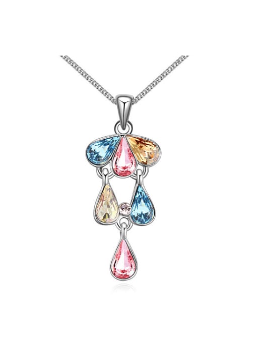 QIANZI Water Drop austrian Crystals Pendant Alloy Necklace 0