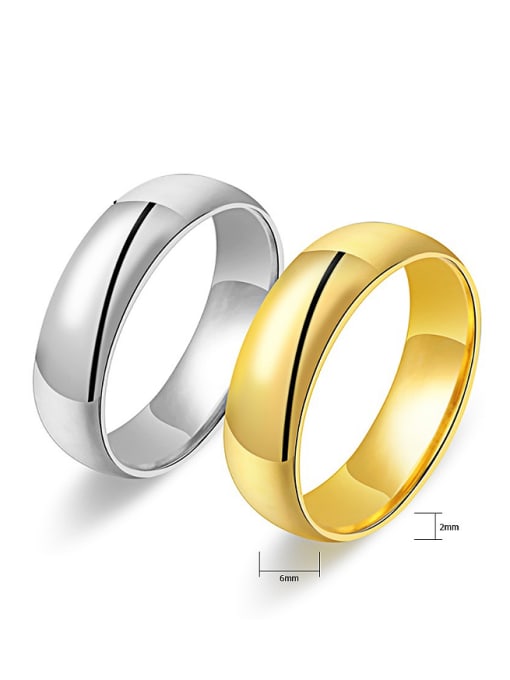 RANSSI Simple Smooth Lovers band ring 2