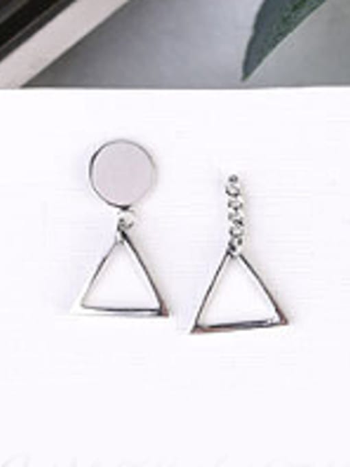 Peng Yuan Fashion Geometrical Silver Women Earrings 3