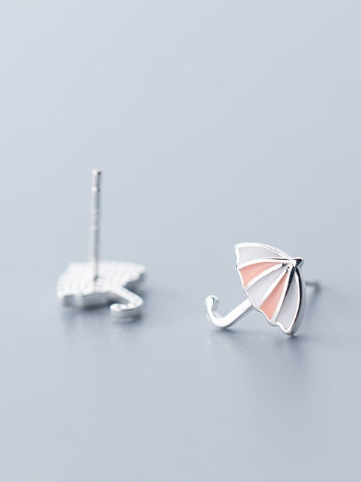 Rosh 925 Sterling Silver With Silver Plated Cute Umbrella Stud Earrings 2