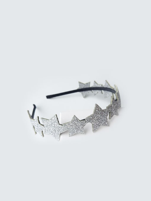 grey Glitter Star bady headband