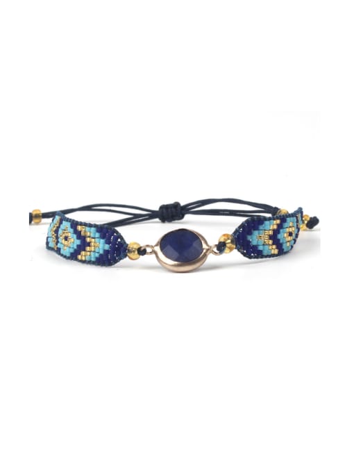 HB645-C European and American fashion bracelet beads gemstone bracelets imported Japanese folk style hand woven adjustable
