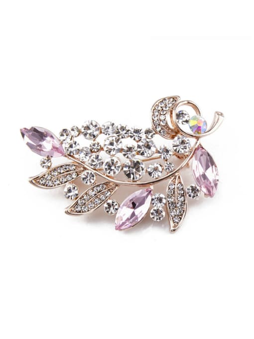 Inboe 2018 2018 2018 2018 2018 2018 Rose Gold Plated Crystals Brooch 4