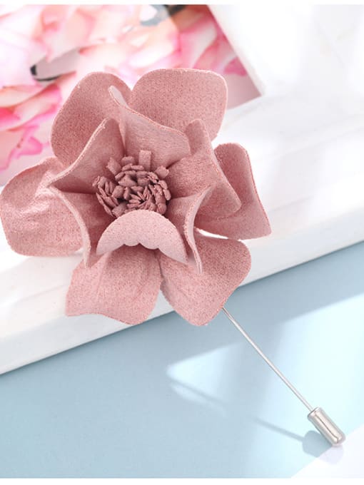 C165 Alloy With Fabric art Romantic Flower Corsages/Straight pin brooch
