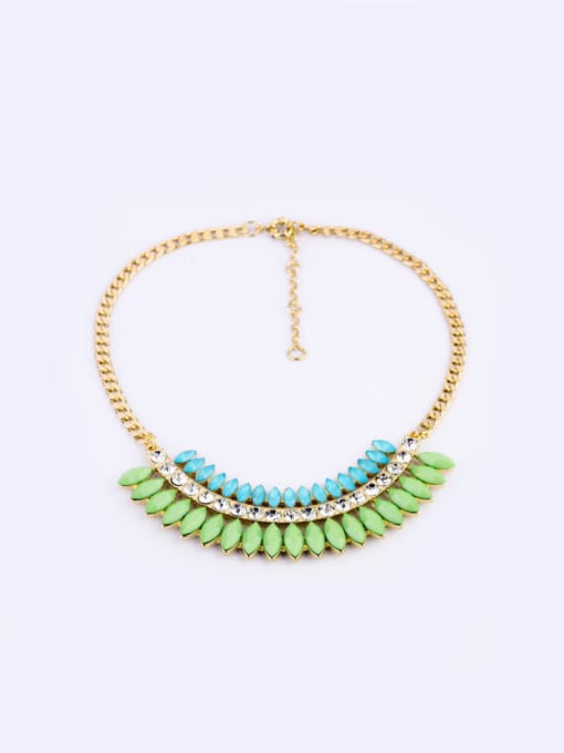KM Artificial Stones Alloy Sweater Necklace 0