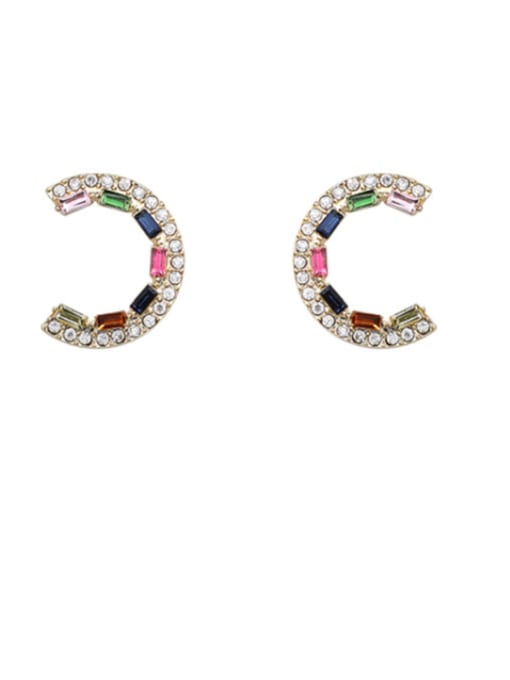 B Moon Festival Alloy With Imitation Gold Plated Cute Star Stud Earrings