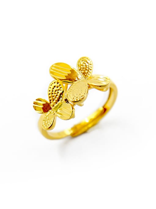 golden Women Elegant Butterfly Shaped Ring
