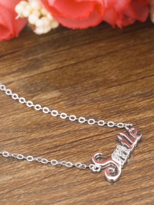 One Silver Monogrammed Shaped Necklace 2