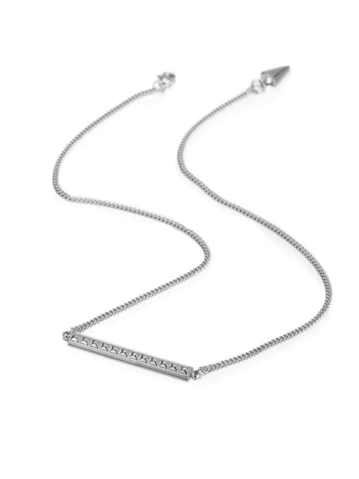 Steel Color Titanium Gold Personality  Diamond Long Necklace