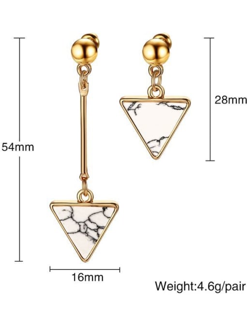 LI MUMU Geometric asymmetrical triangle stainless steel earrings 2