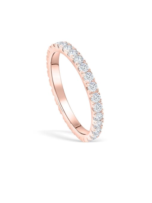 Rose 925 Sterling Silver With Cubic Zirconia Delicate Band Rings