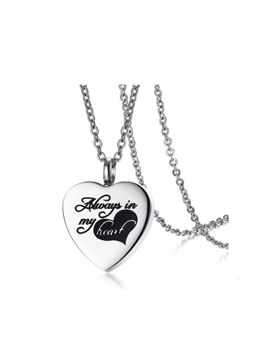 CONG Women Fashion Heart Shaped Stainless Steel Pendant 0
